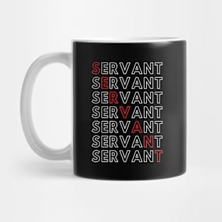 Servant - Red and White Design Mug